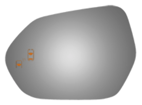 Fits 18-20 Camry, 16-20 Prius Left Driver Mirror Glass Lens w/Blindspot Icon