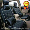 Car Seat Cover Cushions Confoutable PU-Leather Front Rear Protector for 4 Season