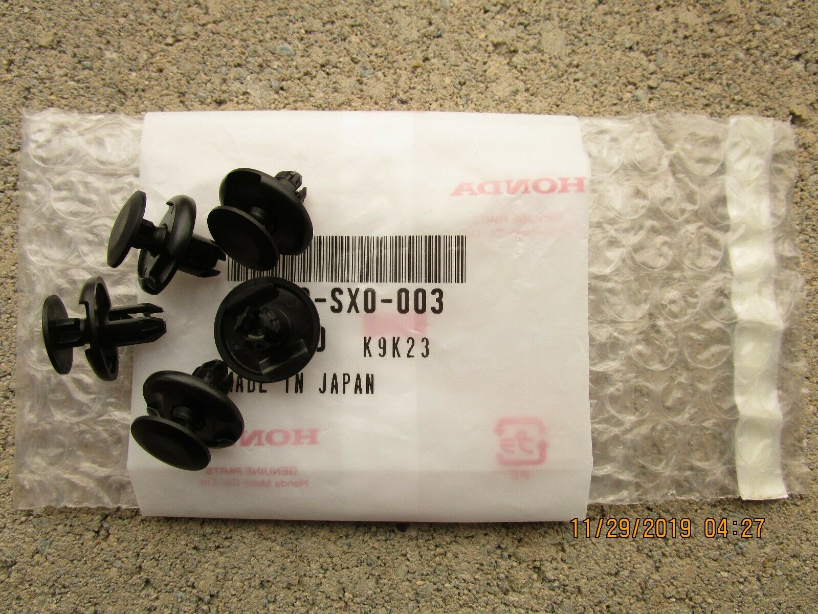 18 - 20 HONDA CIVIC FRONT FENDER SPLASH SHIELD LINER RETAINER CLIP QTY = 5 NEW