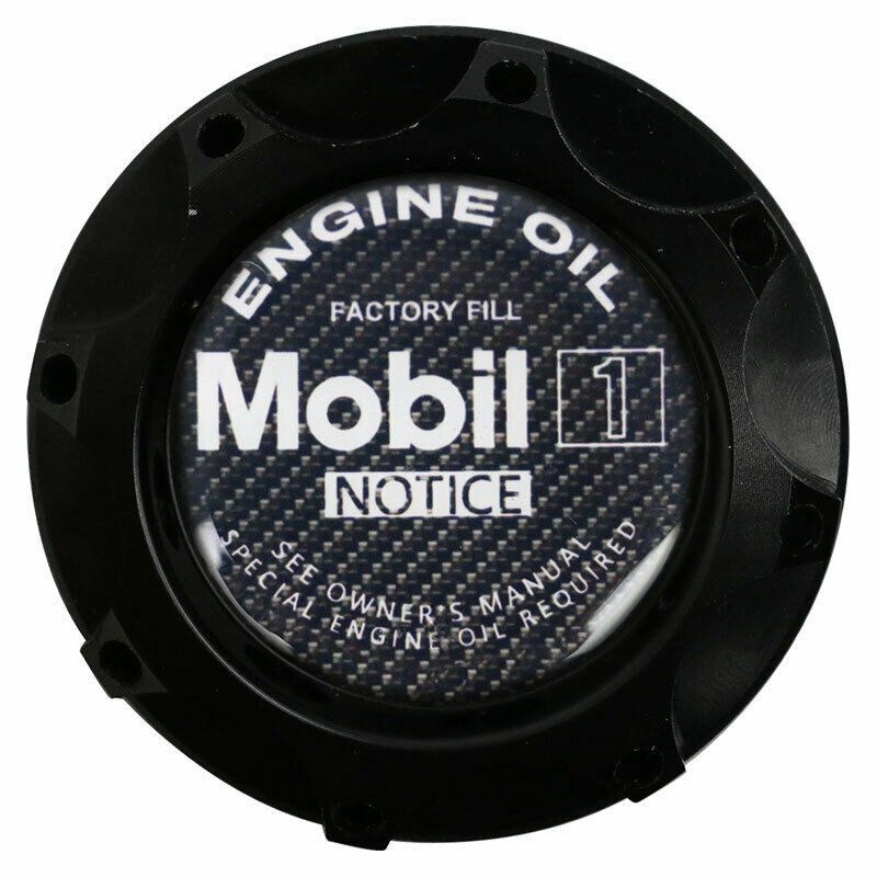 Black Screw-in Engine Oil Tank Cap Cover Filter Aluminum w/ Decal For Toyota