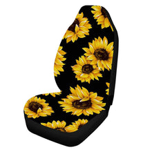 7pc Front Rear Sunflower Car Seat Cover 5Sit Cushion Washable Universal Interior