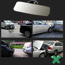 Car Auto Wide Flat Interior Rear View Mirror Suction Stick Rearview Universal