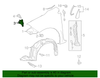 Genuine Toyota Fender Guide 53153-02020