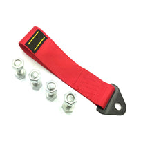 Red Sports High Strength Racing Tow Strap Set for Front Rear Bumper Towing Hook