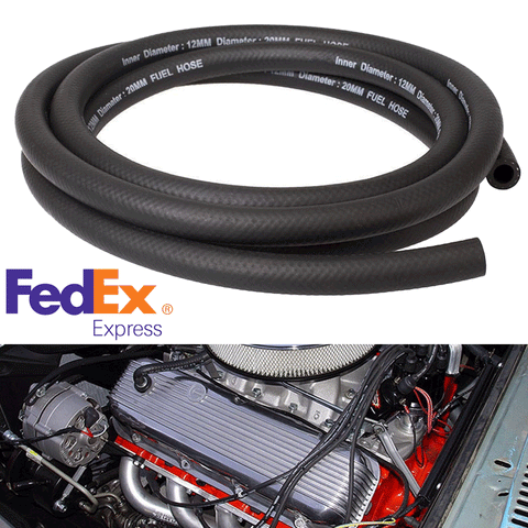 2.5M Fuel Hose Rubber Steel Car Engine Petrol Gas Oil Line Pipe 12mm ID 18mm OD