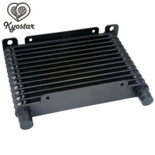 13 Row Oil Cooler BLACK AN10 Universal Mount Engine Transmission 10-AN cooling