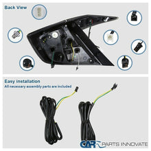 For 16-20 Honda Civic Smoke Glossy Black Tail Lights+LED DRL Sequential Signal