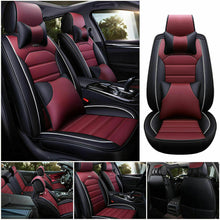 PU Leather Car Seat Cover Full Surround Protector 5-Sit Universal Auto Cushion