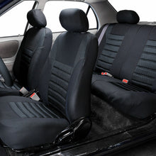 3 Row 8 Seaters Seat Covers For SUV Van 3D Mesh Solid Black Full Set