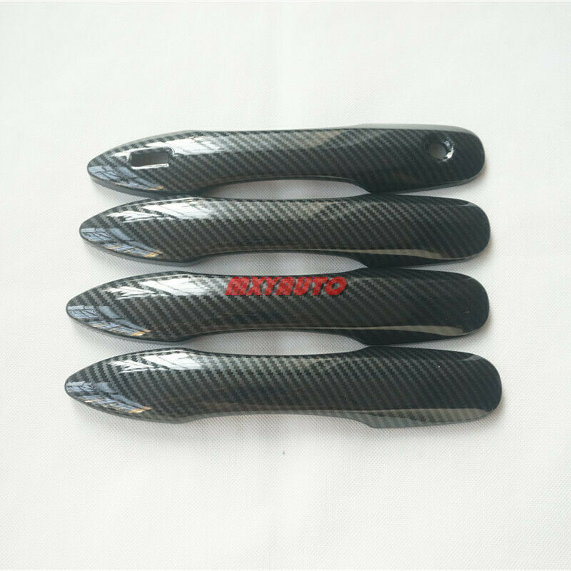 4X Sport Carbon Fiber Door Handle Trim Protector For Toyota Camry Avalon Corolla