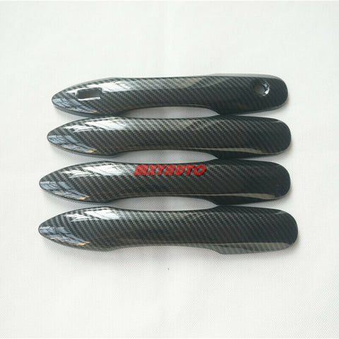 4X Sport Carbon Fiber Door Handle Trim Protector For Toyota Camry Avalon Corolla