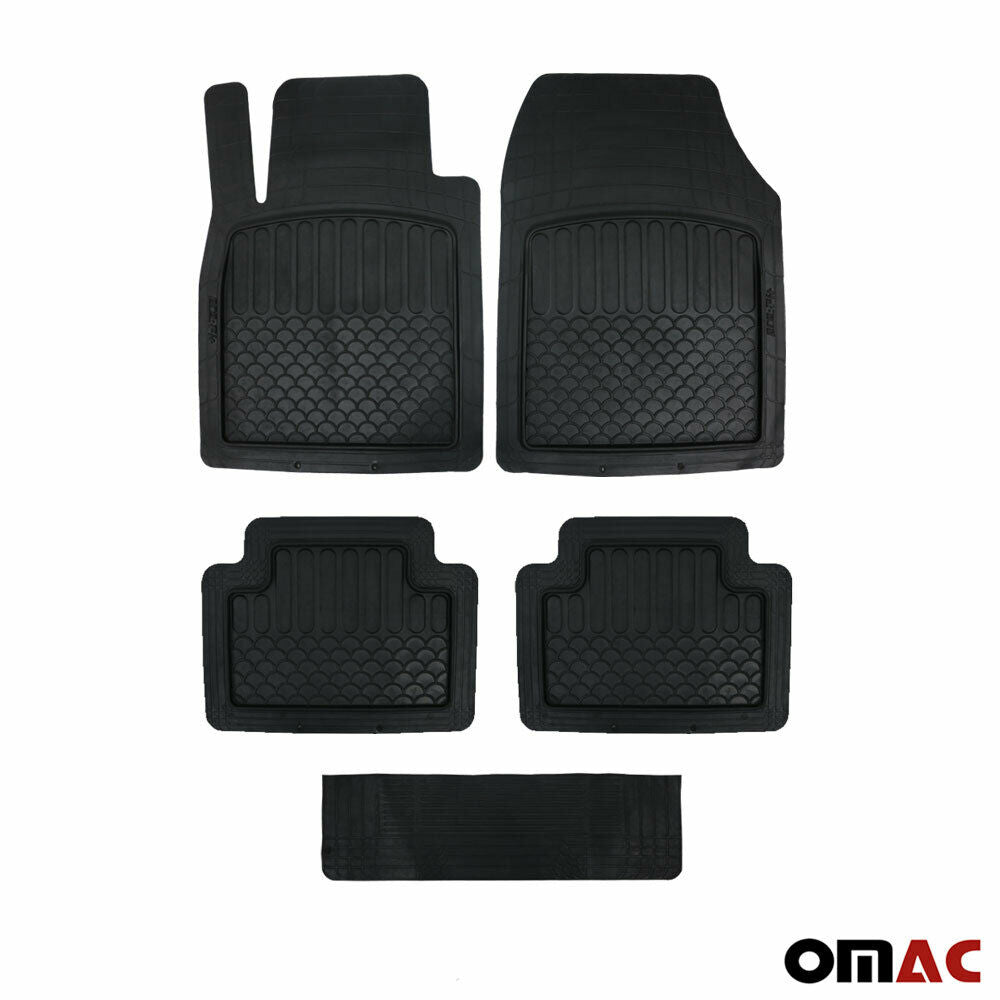 For Nissan Rogue Waterproof Rubber 3D Molded Black Floor Mats Liner 5 Pcs.