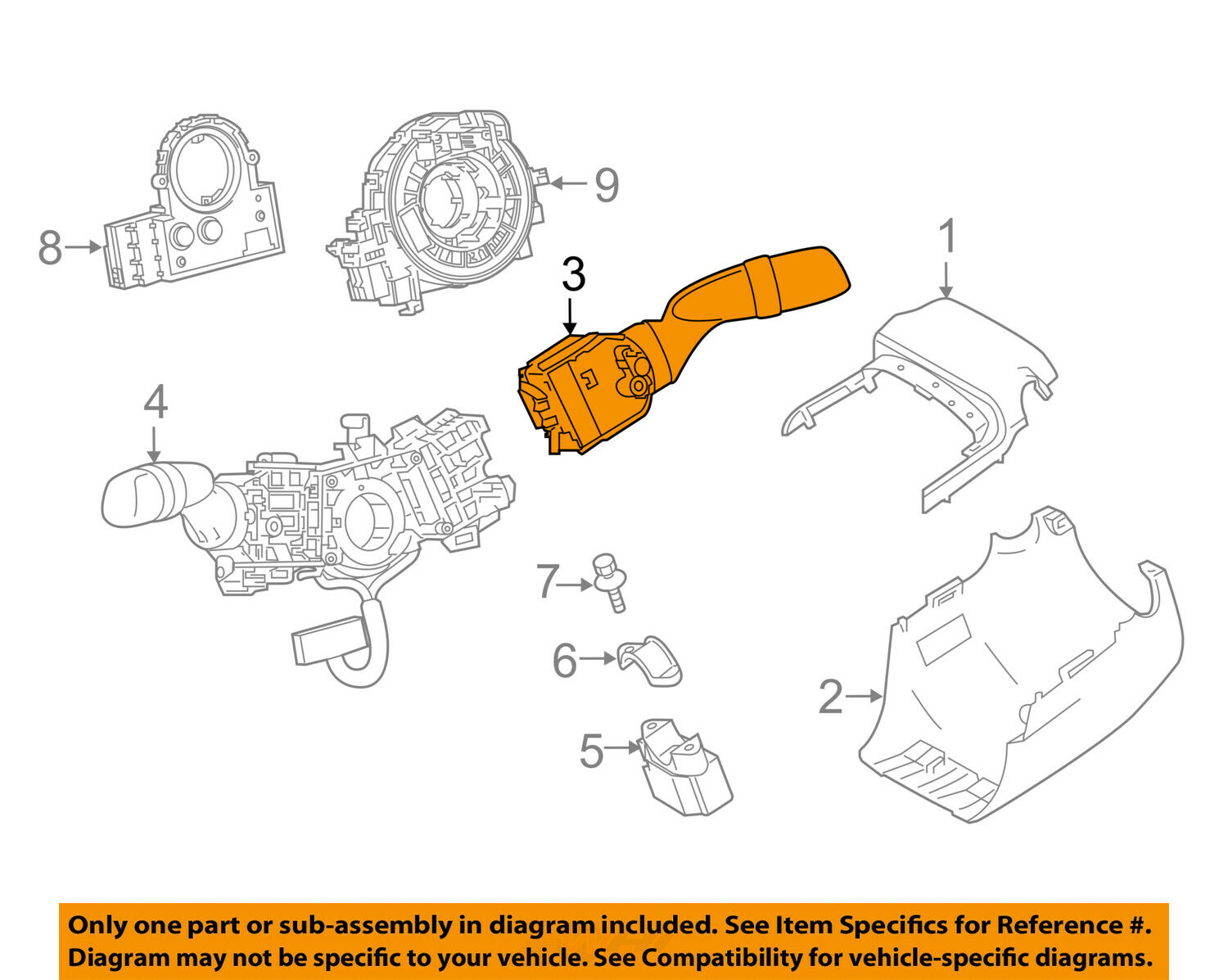 TOYOTA OEM 2018 Camry-Windshield Wiper Switch or Lever 8465206400