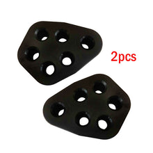 2PCS 6Holes Car Black Rubber Exhaust Tail Pipe Mount Bracket Hanger Insulator