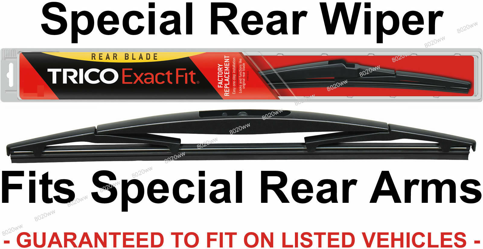 TRICO 12-B Rear Wiper Blade for RocLock 3 Rear Wiper Arm SUV Wagon Crossover 12B