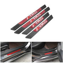 4PCS Carbon Fiber Car Door Scuff Sill Cover Panel Step Protector For TRD