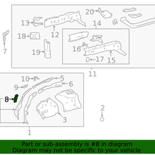 Genuine Toyota Fender Apron Brace 53836-02020