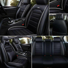 5D Car Seat Covers PU Leather Front Rear Set Universal Car Accessories Interior