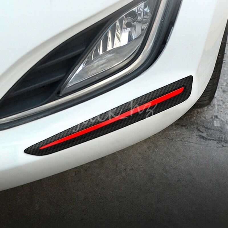 Car Front Rear Bumper Protector Fender Scratch Proof Guard Soft Carbon Fiber