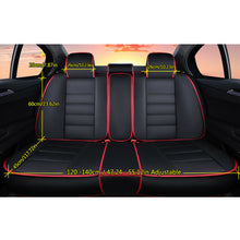 Deluxe PU leather Car SUV Seat Cover Full Set Front+Rear Cushion 5-Seats +Pillow