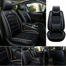 3D PU Leather Car SUV Seat Cover 5-Seats Front+Rear Cushion Black Universal Fit