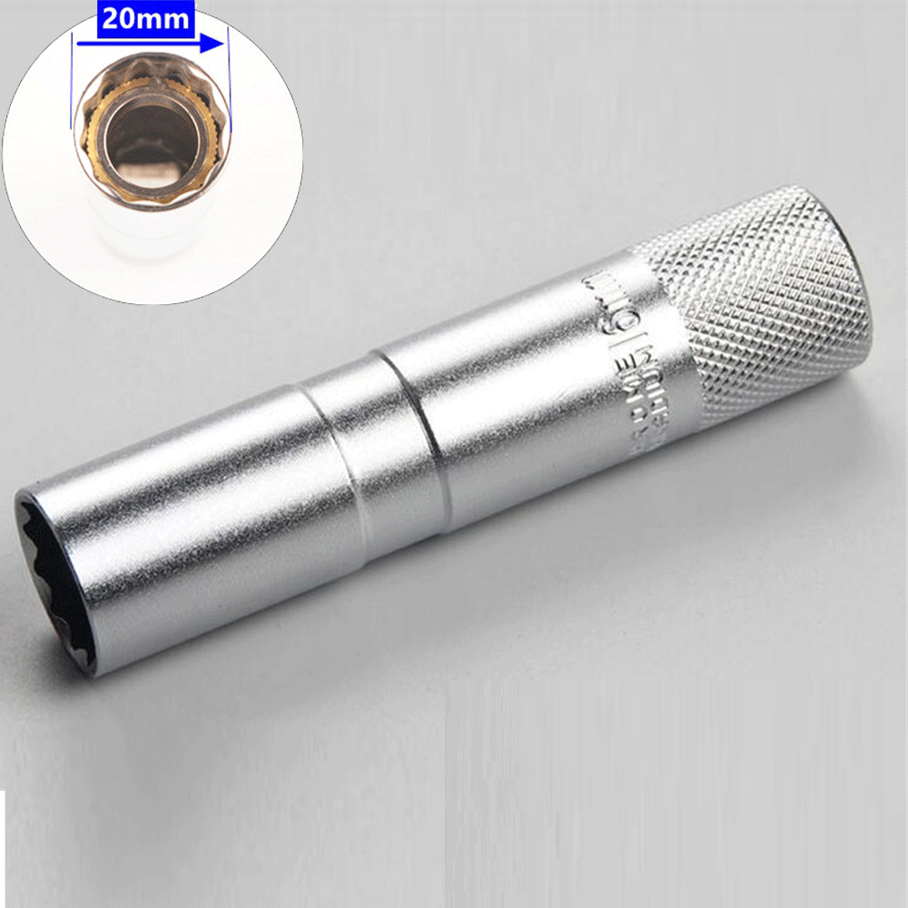 3/8 16mm Magnetic Spark Plug Socket Wrench Removal Tool 90mm Extended Version