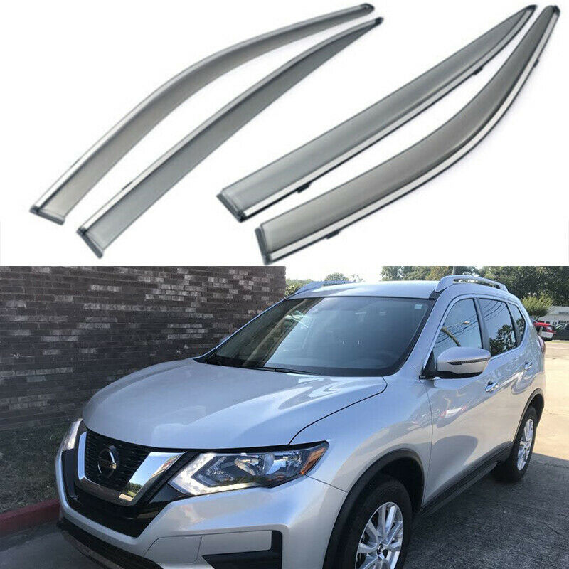 4x Window Visor for Nissan Rogue X-Trail 2014-2020 Rain Guard Weather Shield New