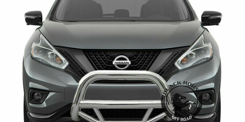 Black Horse Off Road MBS-NIA1702 Stainless Steel Stainless Steel 1 Pieces No skid plate Bumper Push Bar Bull Bar