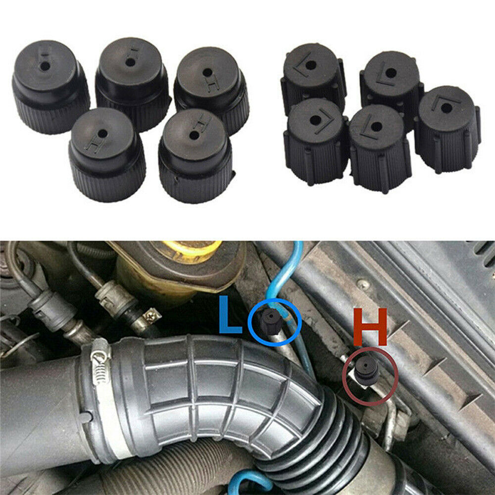 10pcs AC Charging Port Service Caps R134a 13mm & 16mm High Low Side Caps A/C