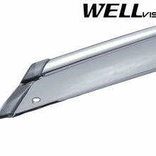 WellVisors CHROME TRIM Side Window Visors Rain Deflectors For 14-UP Nissan Rouge