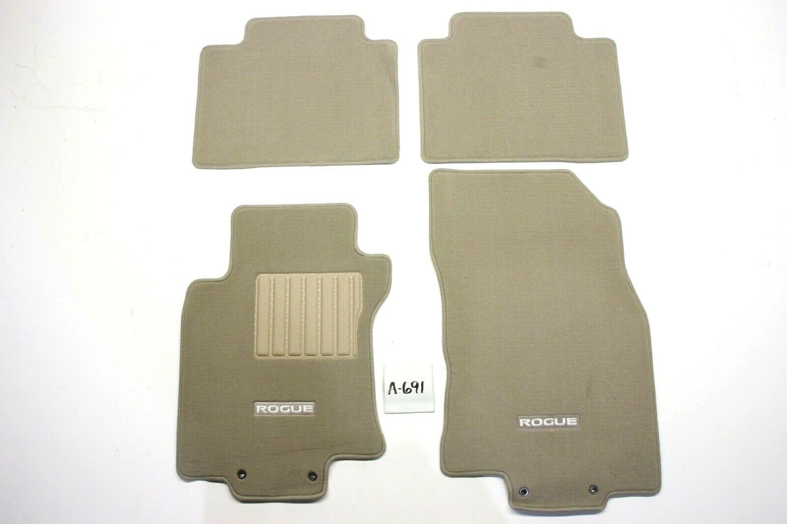 New OEM Nissan Rogue 2014-2020 Tan 4 Piece Floor Mats Almond Carpet Mat Set