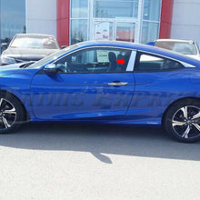 2016-2020 Honda Civic 2Dr Coupe 2Pc Chrome Pillar Post Stainless Steel Trim