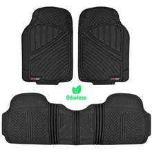 MotorTrend FlexTough Rubber Floor Mats & Cargo Set - Black - Heavy Duty BPA Free