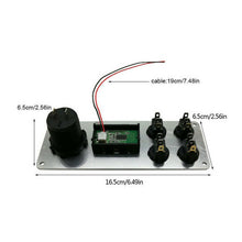 2USB Socket Charger LED Voltmeter 4 Gang ON-Off Toggle Switch Panel for Car Boat