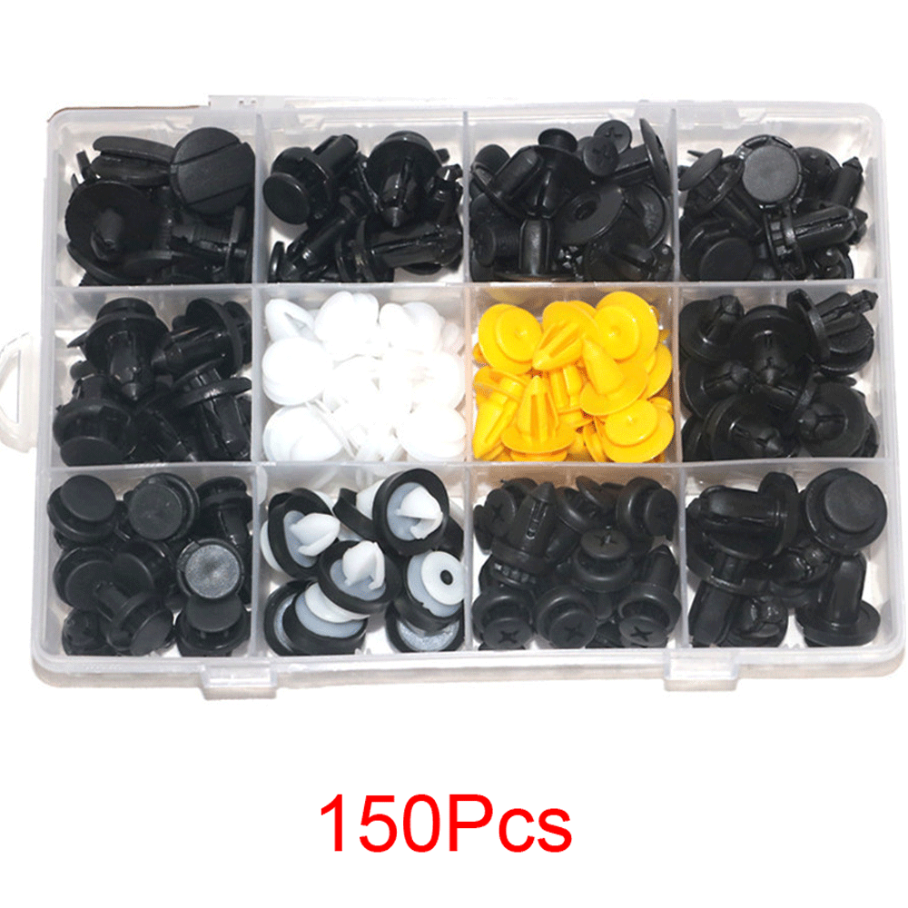 150pcs Boxed Fastener Car Body Door Panel Bumper Fender Trim Retainer Push Clips