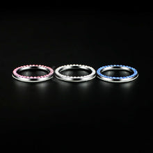 1pcs Car Engine Start Stop Ring Push Button Knob Key Switch Ring Crystal Decor T