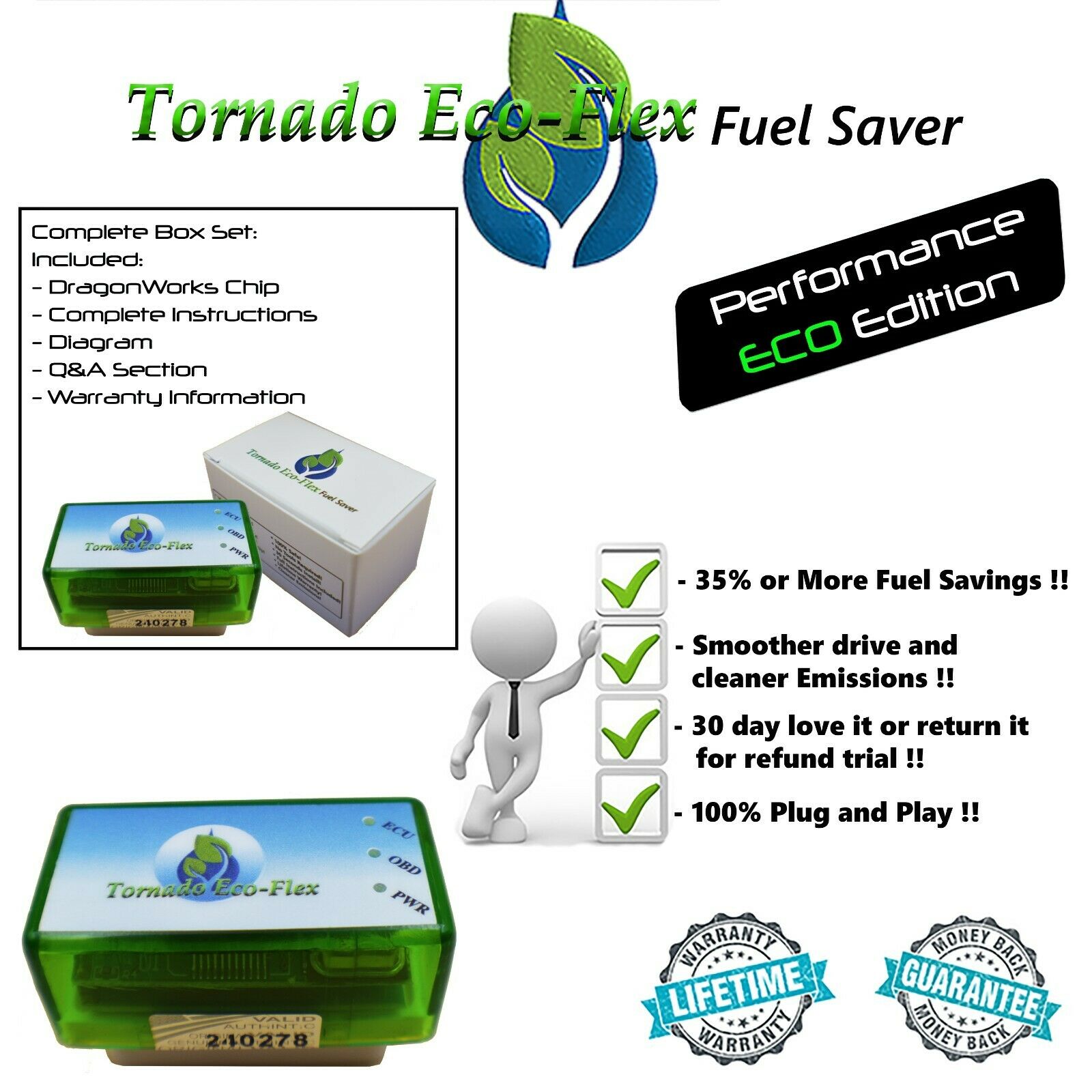 Fits 1996-2020 Toyota C-HR Camry Celica Corolla Fuel Saver Chip Tuner Programmer