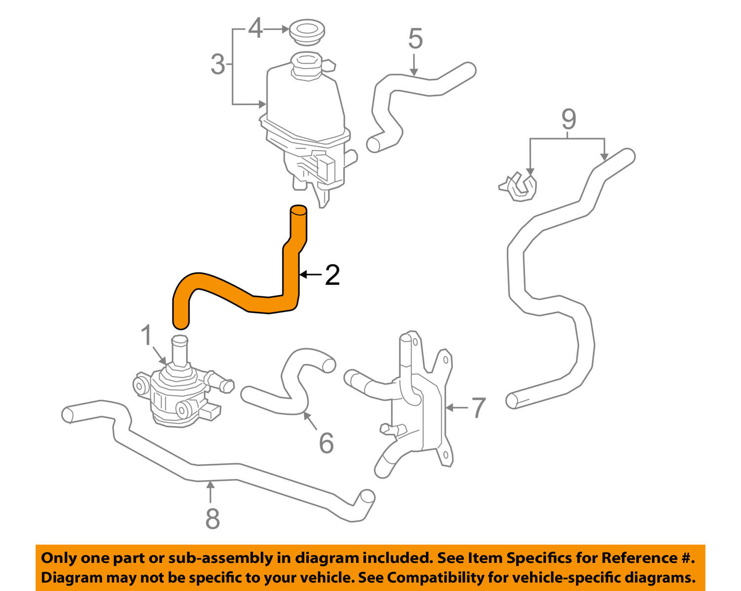 TOYOTA OEM 16-18 Prius 1.8L-L4 Inverter Cooling-Inlet Hose G922E47010