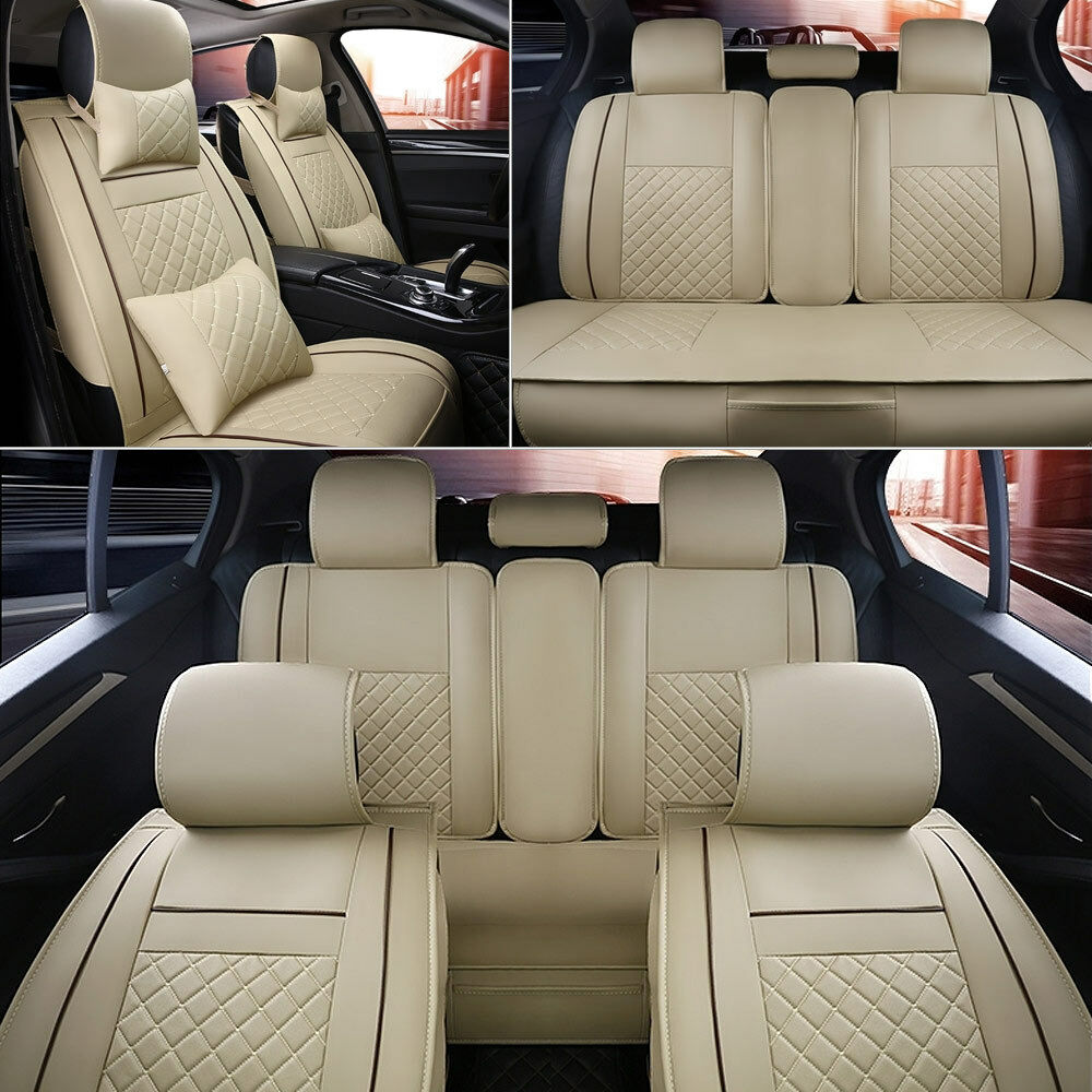Universal Car Seat Cover 5-Sits Front&Rear Cushions Car Accessories Protector US