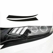 Carbon Fiber Front Headlight Eyebrow Eyelid Cover Decal Trim For 14-19 Honda Fit