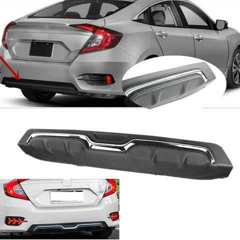 Fit For Honda Civic 2016-2021 Sedan MK10 Rear Bumper Diffuser Lip Spoiler Fin