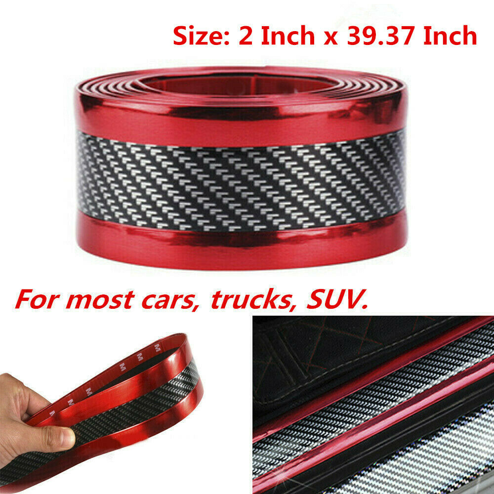 2020 Car Stickers Carbon Fiber Rubber Door Sill Protector Parts Accessories