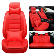 Car Seat Covers Luxury PU Leather 5-Seats Front+Rear Seat Cushions Four Seasons