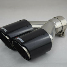 DIY 63mm Inlet Carbon Fiber Car Dual Exhaust Pipe Muffler Tip Cover Tail Throat