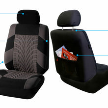 Car Seat Covers For Sedan SUV Truck Set Zipper Split Bench Gray Black
