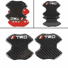 2PCS TRD Carbon Fiber Anti Scratch Badge Door Handle Bowl Cover Trim