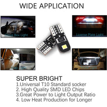 10*T10 194 168 W5W 2835-SMD LED Car Side Wedge HID Light White Canbus Error Lamp