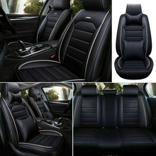 Fly5D 5-Sit Car Seat Cover Cushion PU Leather Front&Rear Full Surround 11pcs Set