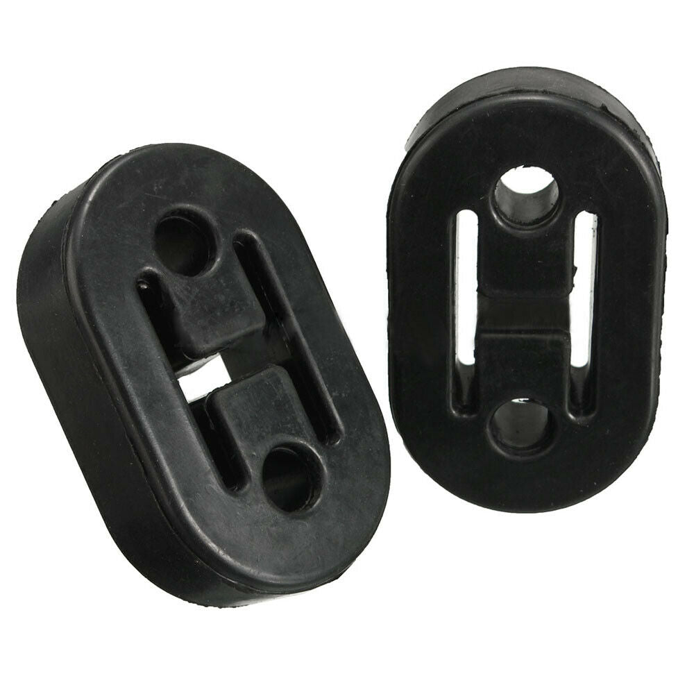 2Pcs Universal Black 8mm Car Vehicles Muffler Exhaust Pipe Mount Bracket Hangers