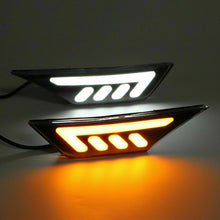 For 2016-2020 Honda Civic Black LED Strip Front Bumper Side Marker Signal Lights